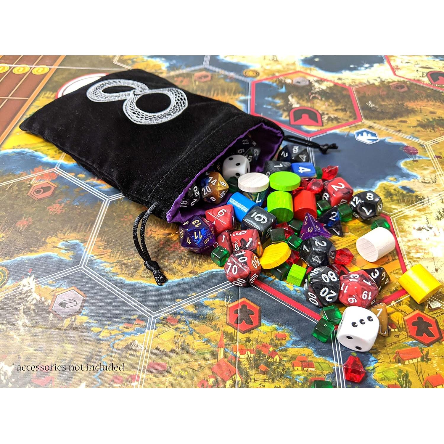 Bolsa de Tarot y Dados Miriyan de Terciopelo y Satén 17.5x12.5cm