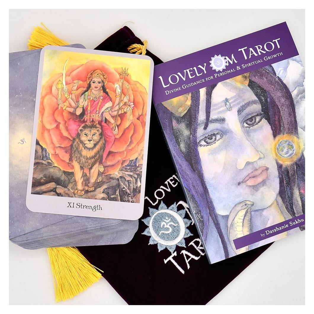 Baraja de Tarot Espiritual Lovely Om con Libro de Guía 208 Páginas