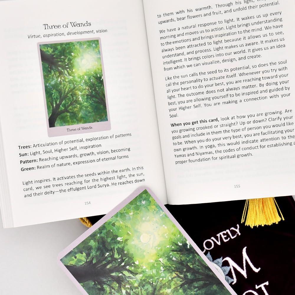 Baraja de Tarot Espiritual Lovely Om con Libro de Guía 208 Páginas