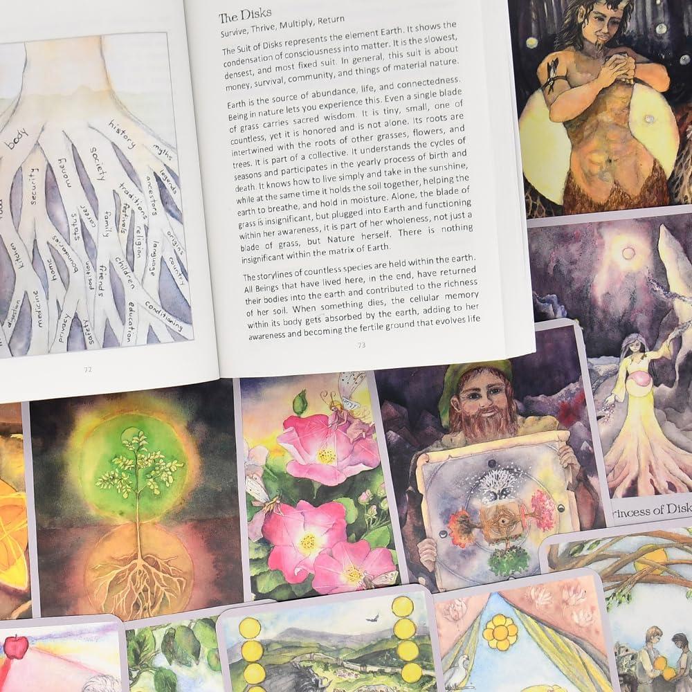 Baraja de Tarot Espiritual Lovely Om con Libro de Guía 208 Páginas