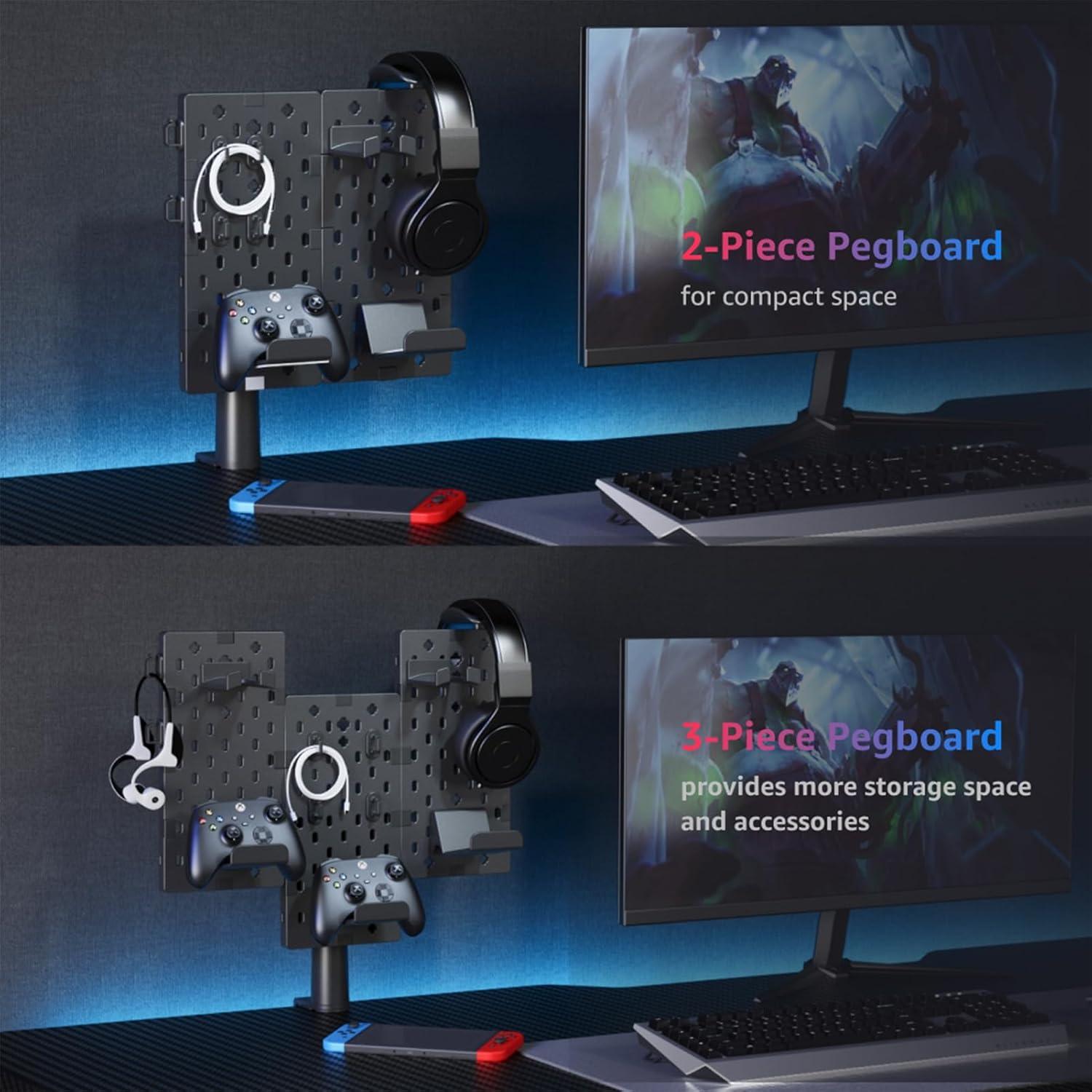 Soporte Modular para Auriculares PEGZONE 3 Piezas Negro