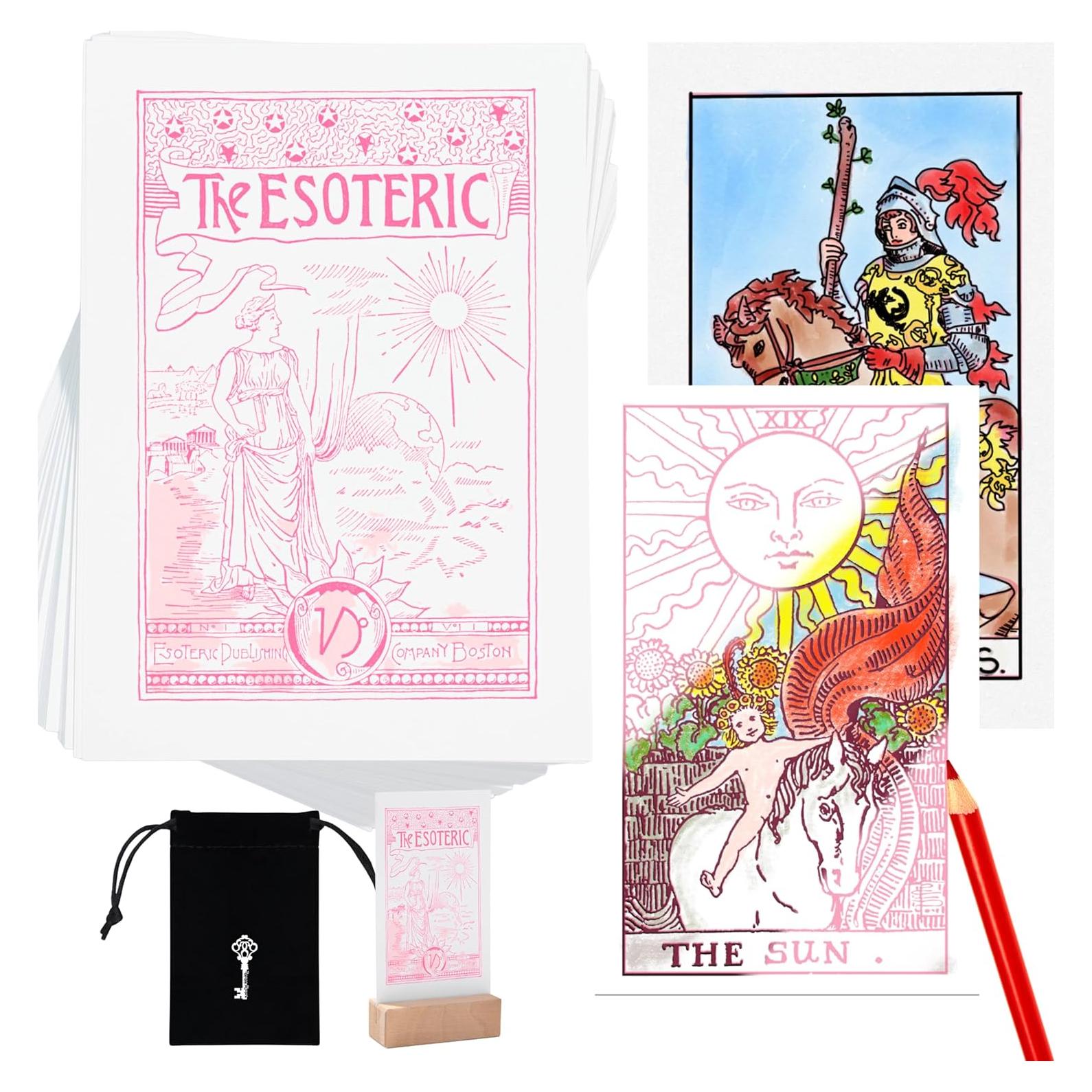 Set de Tarot para Colorear DIY Renee Atmos - Rider Waite 78 cartas