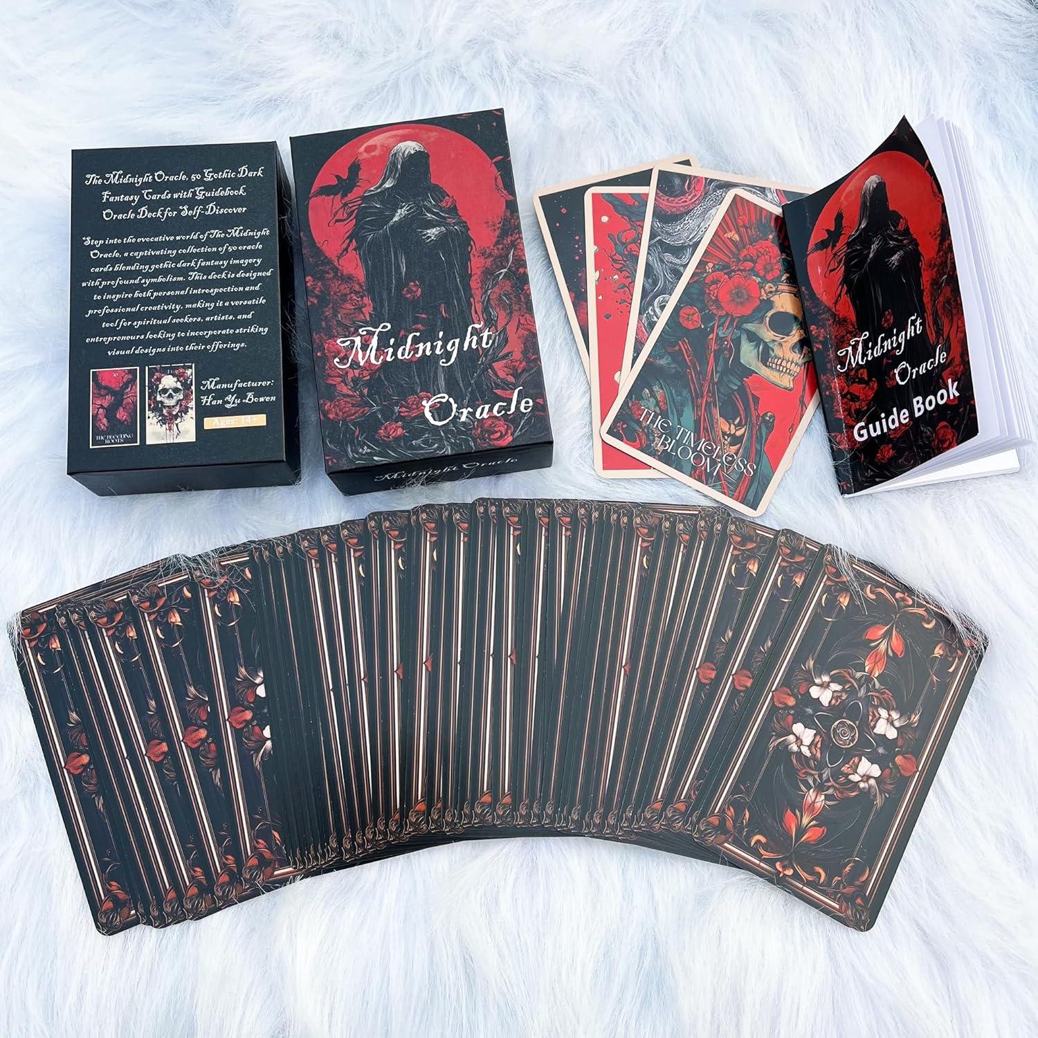 Oráculo de Medianoche - 50 Cartas de Fantasía Oscura con Guía