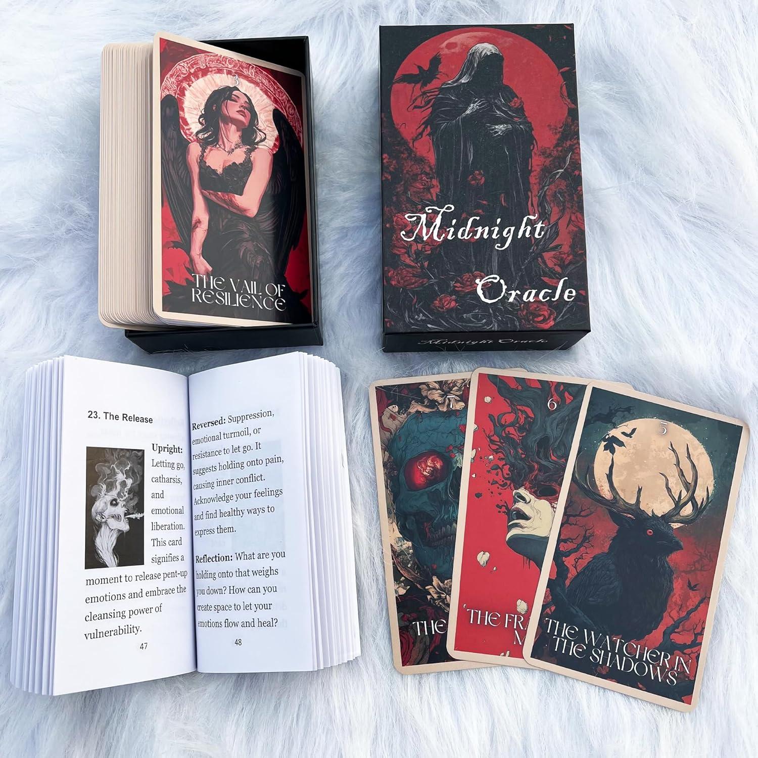 Oráculo de Medianoche - 50 Cartas de Fantasía Oscura con Guía