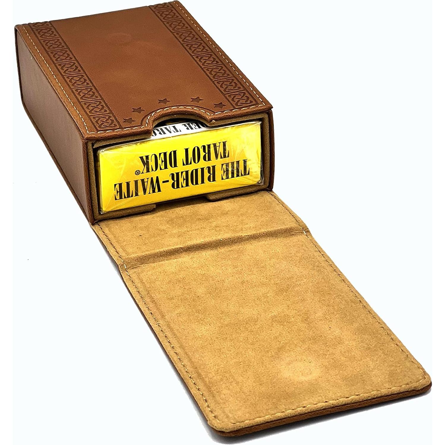 Funda de Tarot Luck Lab de Cuero Sintético Marrón - Estándar
