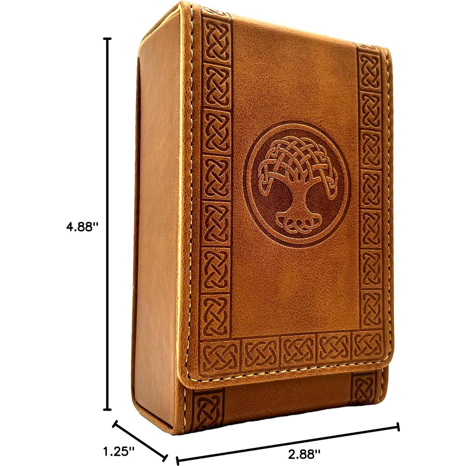 Funda de Tarot Luck Lab de Cuero Sintético Marrón - Estándar