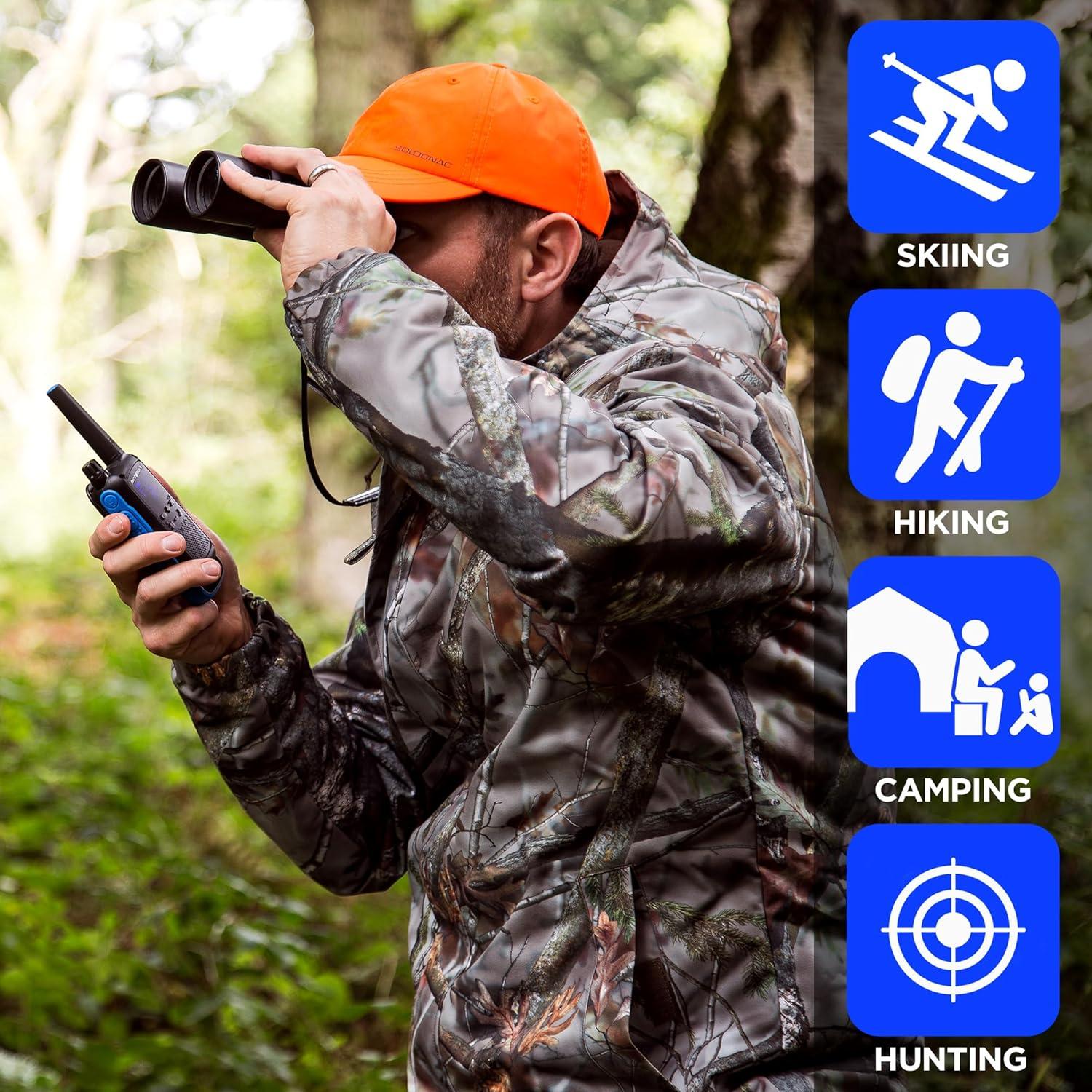 Walkie Talkie Motorola T802, 22 canales, recargable, IP54