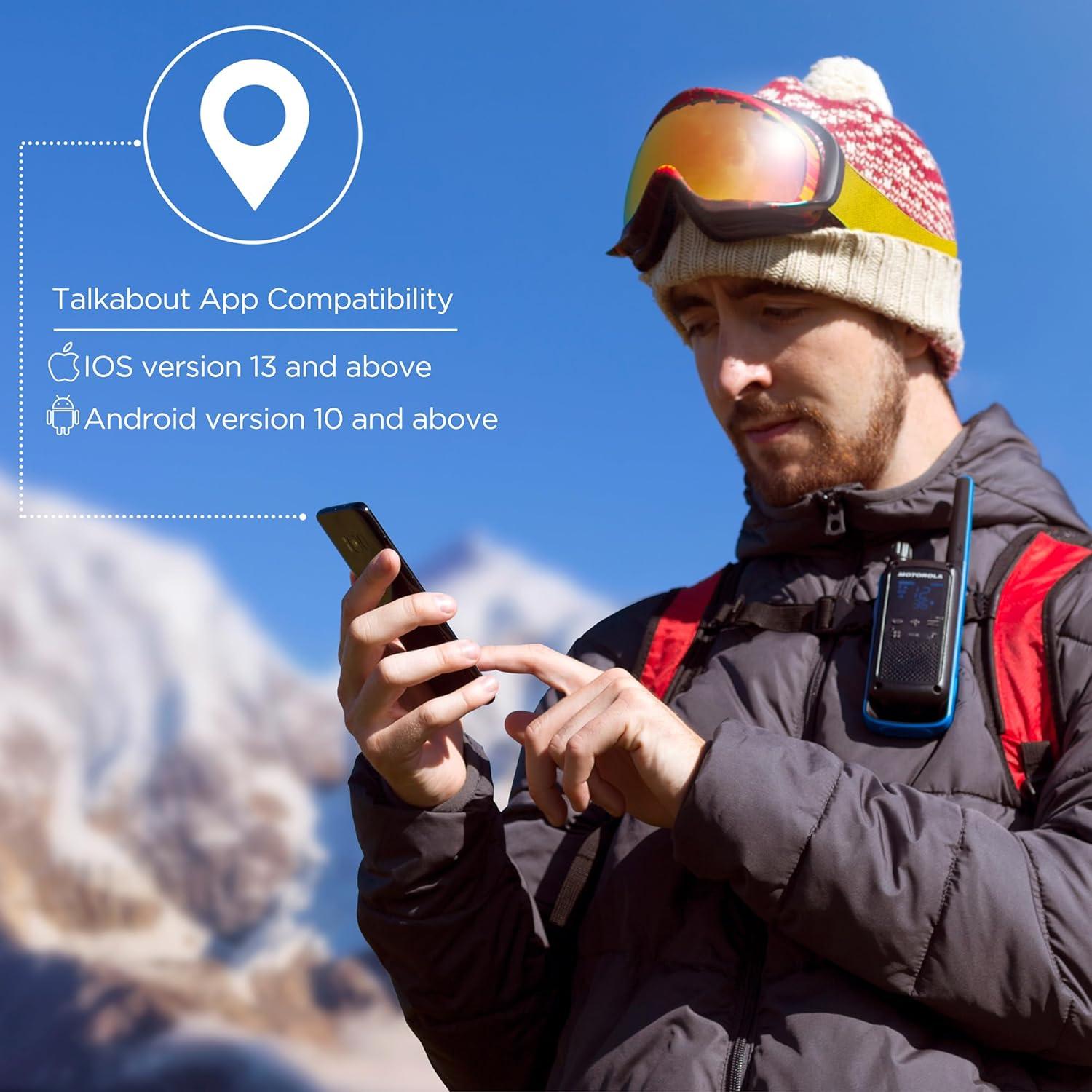 Walkie Talkie Motorola T802, 22 canales, recargable, IP54