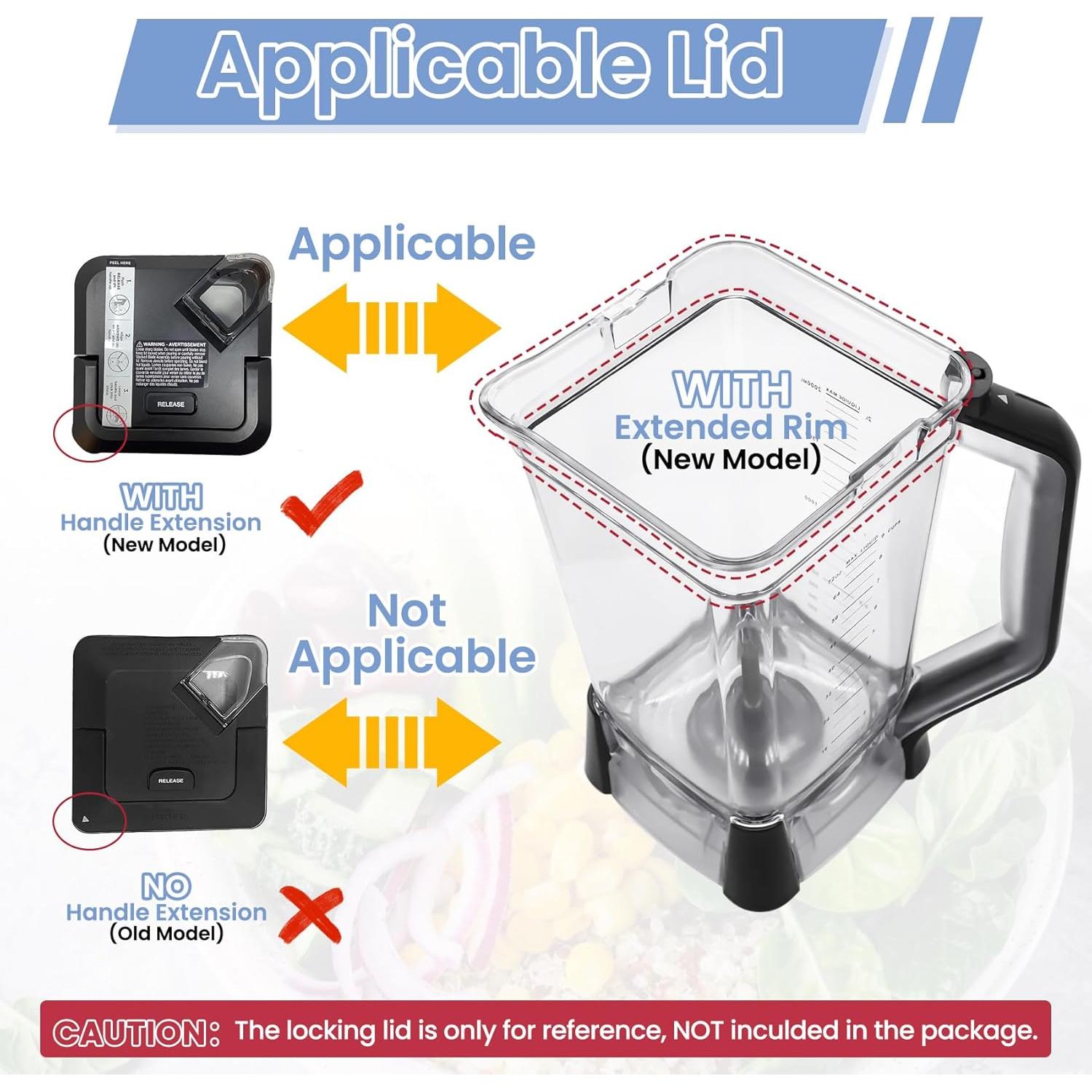 Jarra de Reemplazo 2,07L WARDFYT para Ninja BL610 y más