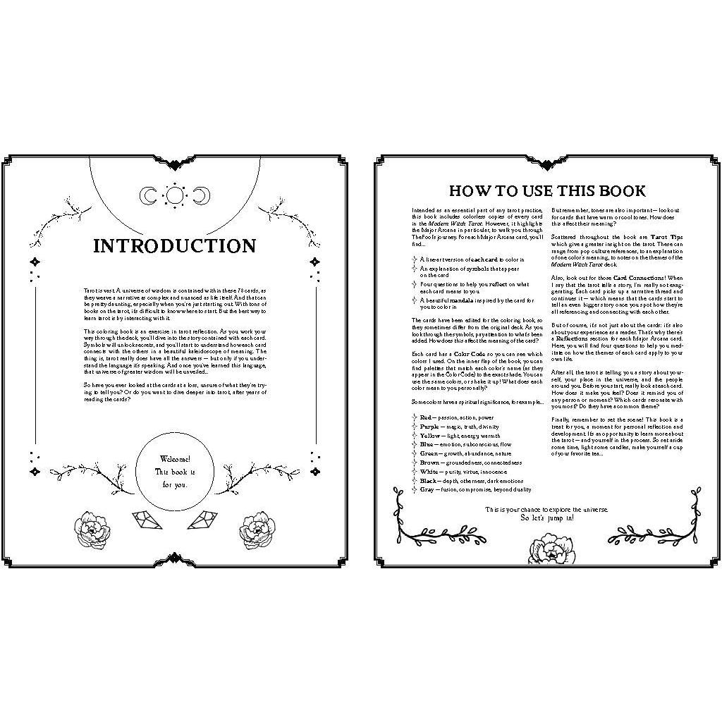 Modern Witch Tarot Coloring Book (Modern Tarot Library)