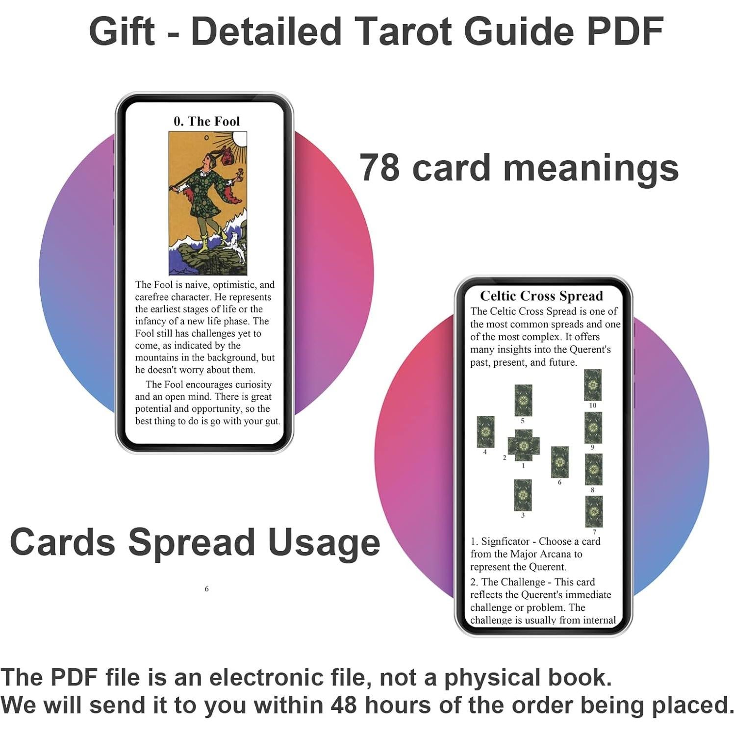 Baraja de Tarot de Lujo SIOKUY 78 Cartas Doradas Impermeables