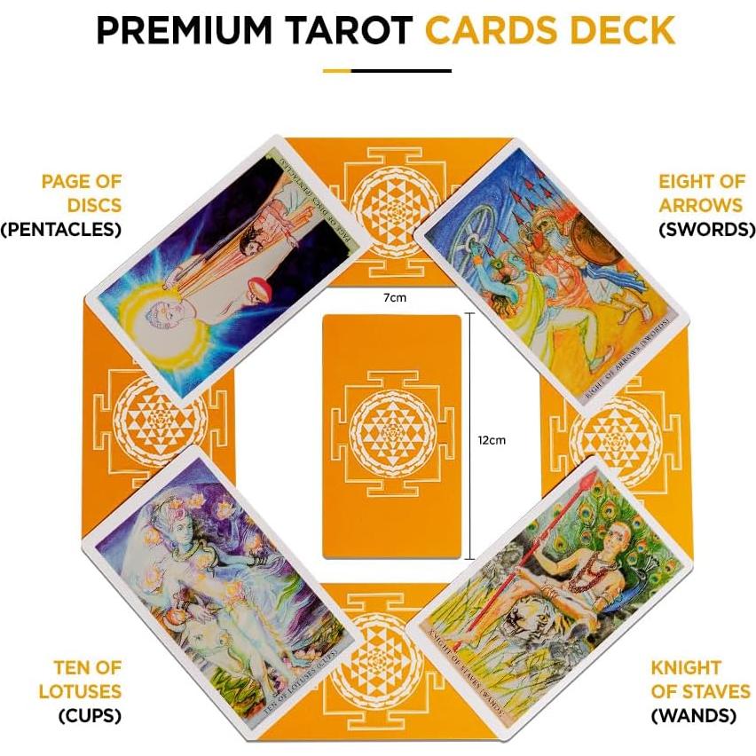 Tarot Sagrado de India Yogi Impressions - 82 Cartas y Guía