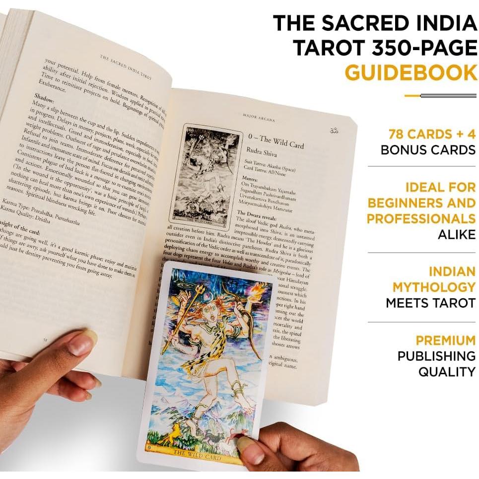 Tarot Sagrado de India Yogi Impressions - 82 Cartas y Guía