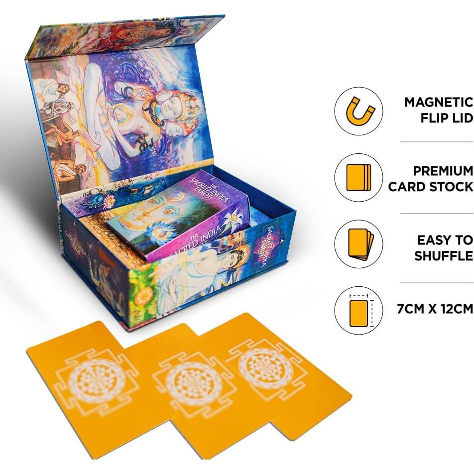 Tarot Sagrado de India Yogi Impressions - 82 Cartas y Guía