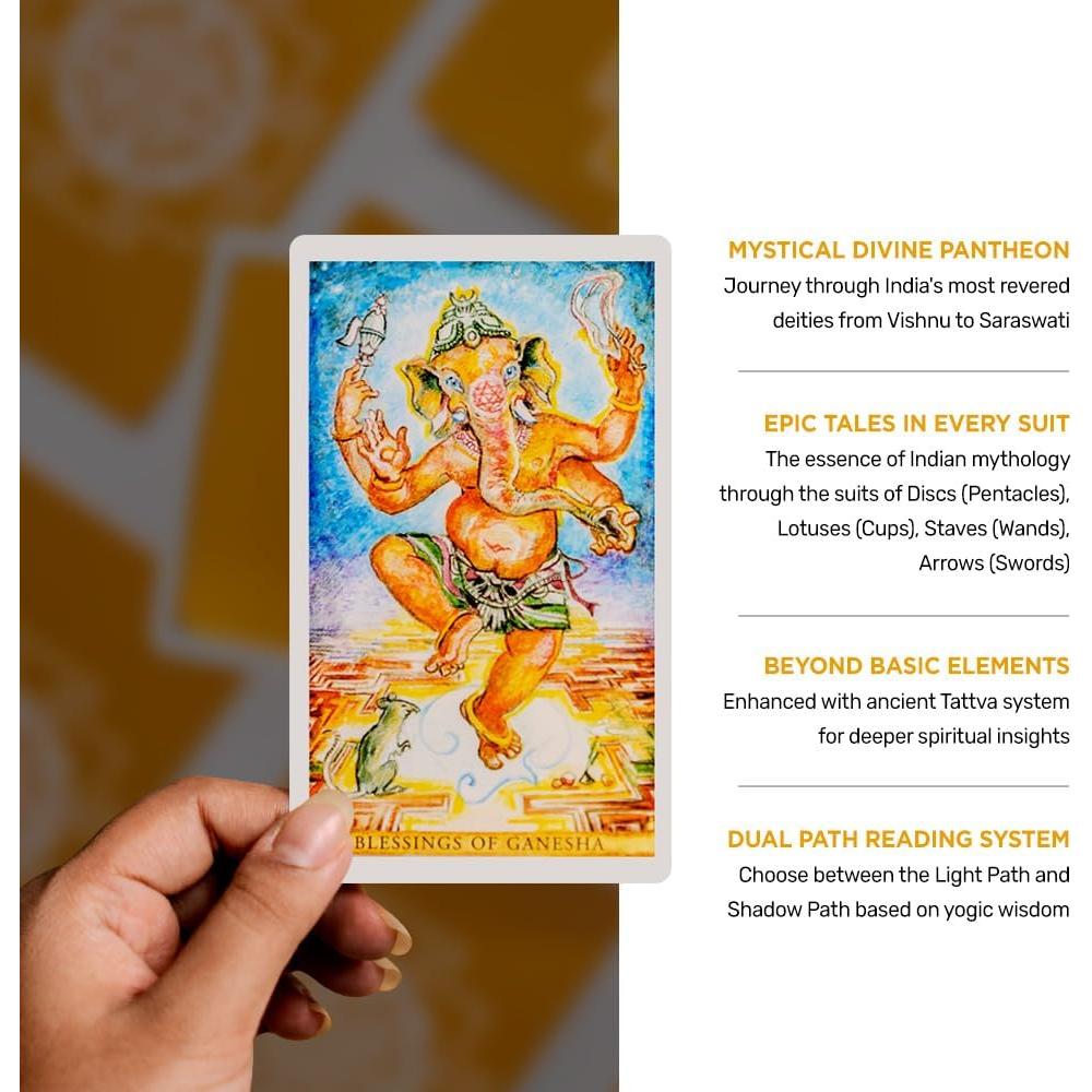 Tarot Sagrado de India Yogi Impressions - 82 Cartas y Guía