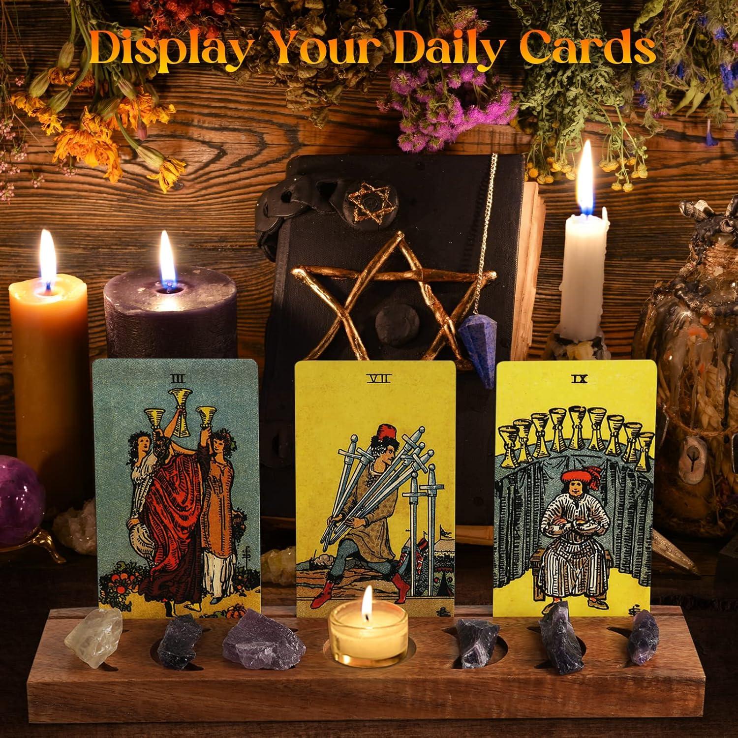 Soporte de Cartas de Tarot de Madera Ceiner 28x6.9 cm