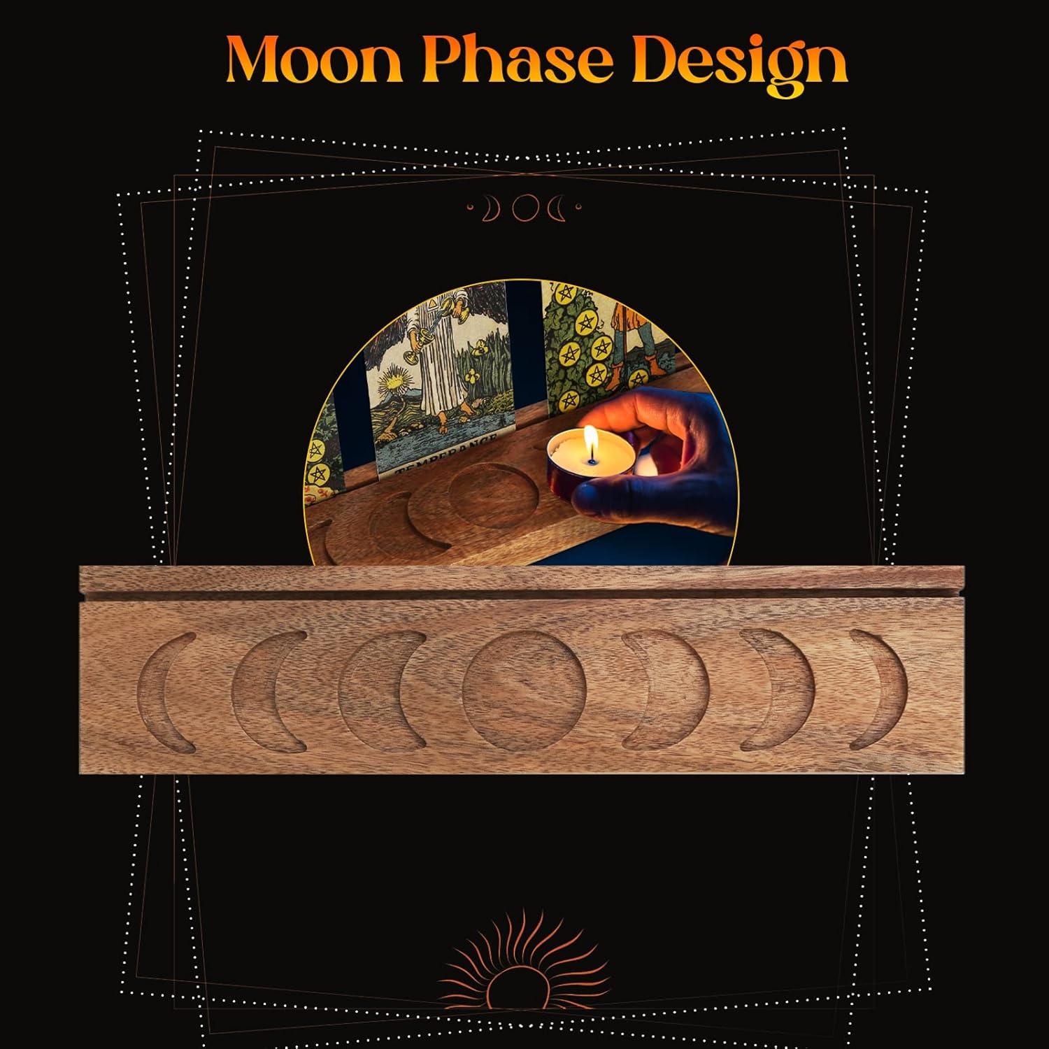 Soporte de Cartas de Tarot de Madera Ceiner 28x6.9 cm