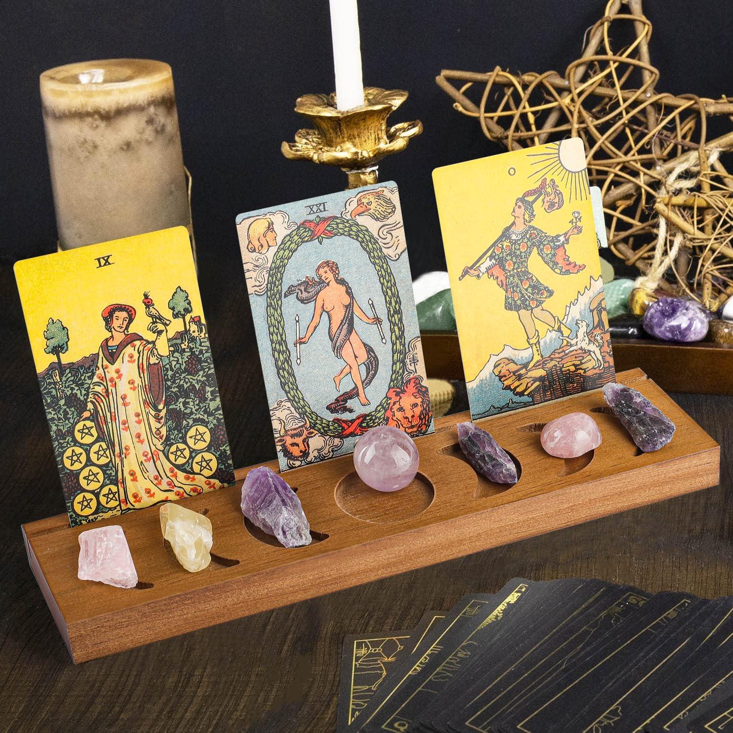 Soporte de Cartas de Tarot de Madera Ceiner 28x6.9 cm