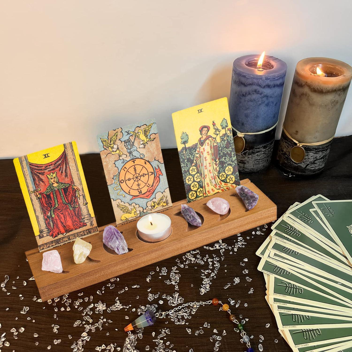 Soporte de Cartas de Tarot de Madera Ceiner 28x6.9 cm