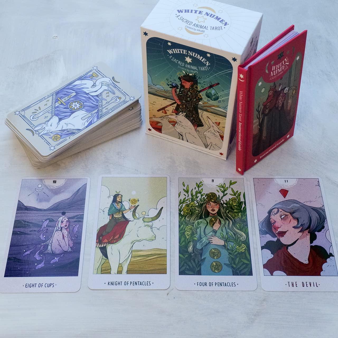 White Numen: A Sacred Animal Tarot Deck: A 78-Card Tarot Deck with Guidebook (Modern Tarot Library)