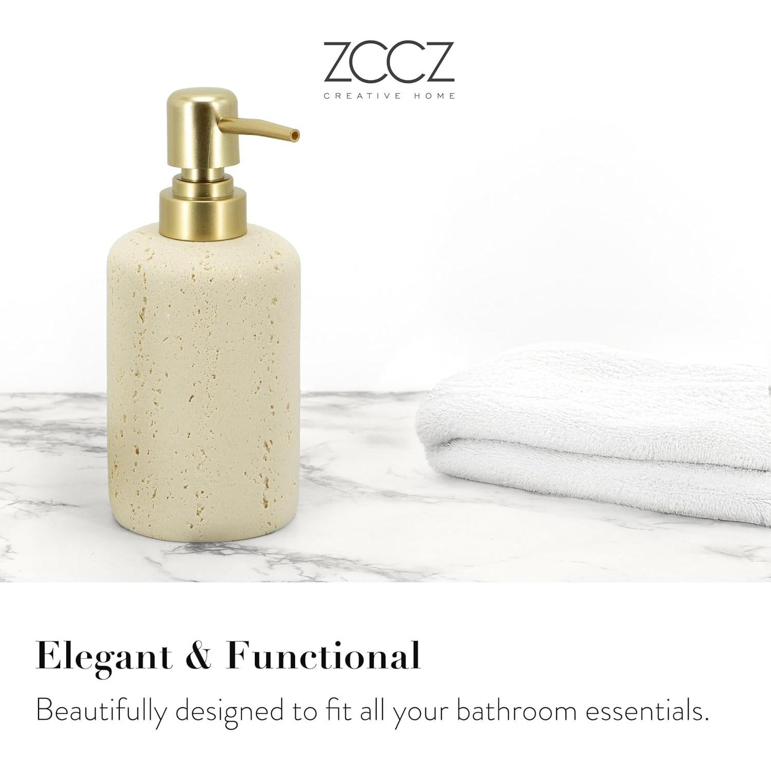 Juego de Accesorios de Baño ZCCZ Beige 4 Piezas