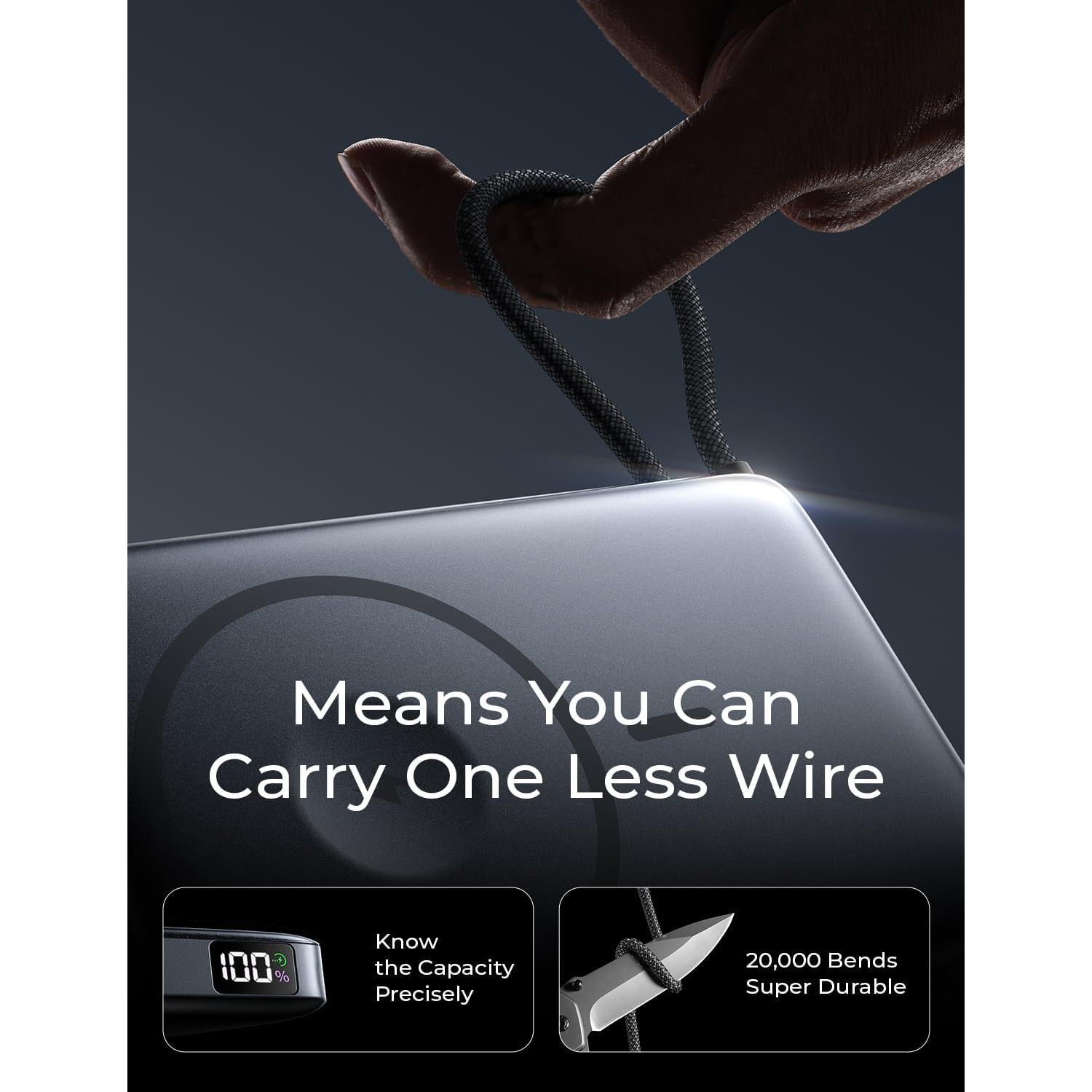 Batería Portátil MagSafe LISEN 10000mAh Ultra Slim Negro