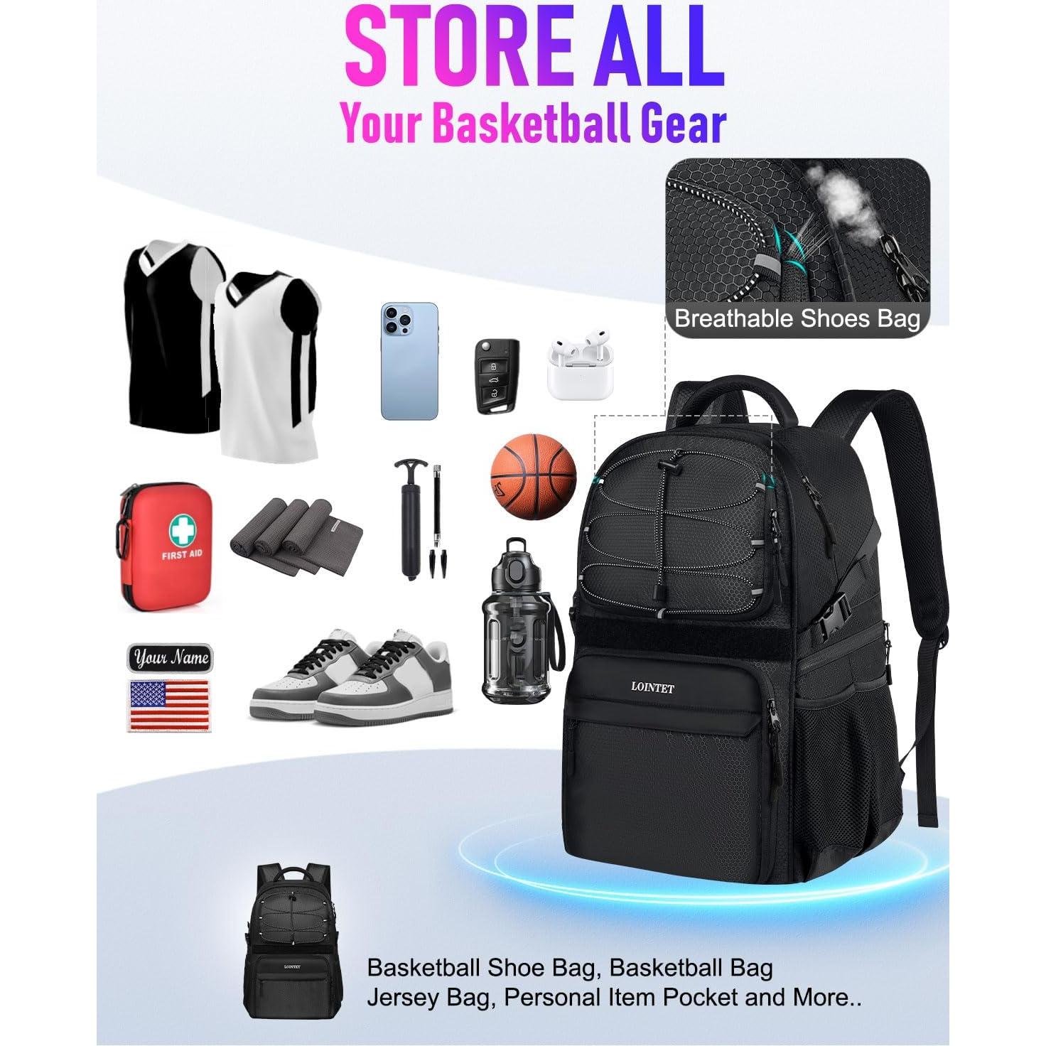 Mochila de Baloncesto LOINTET Lt Sp2004black 35L con Compartimentos