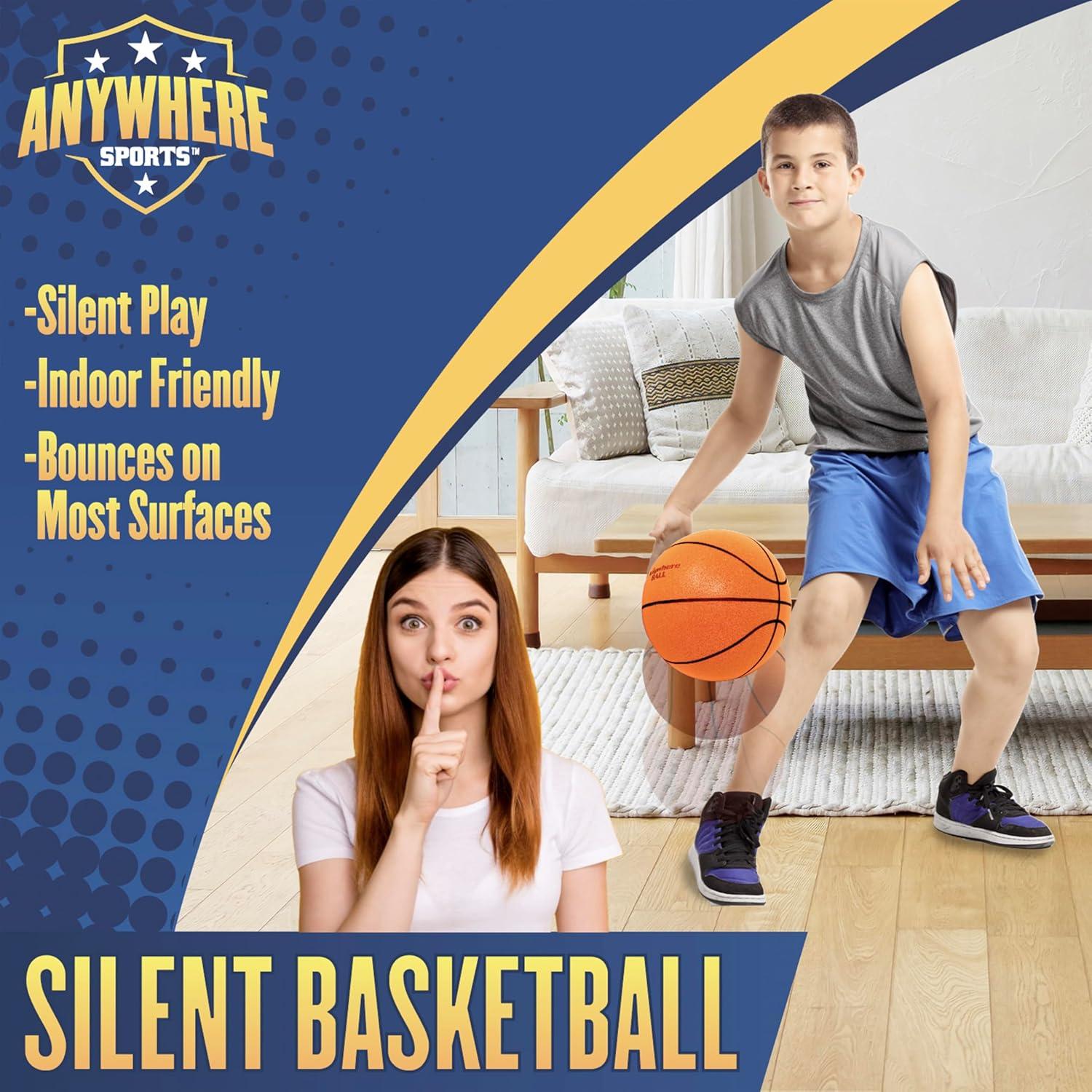 Baloncesto Silencioso Anywhere Sports 9.5" Espuma para Interior