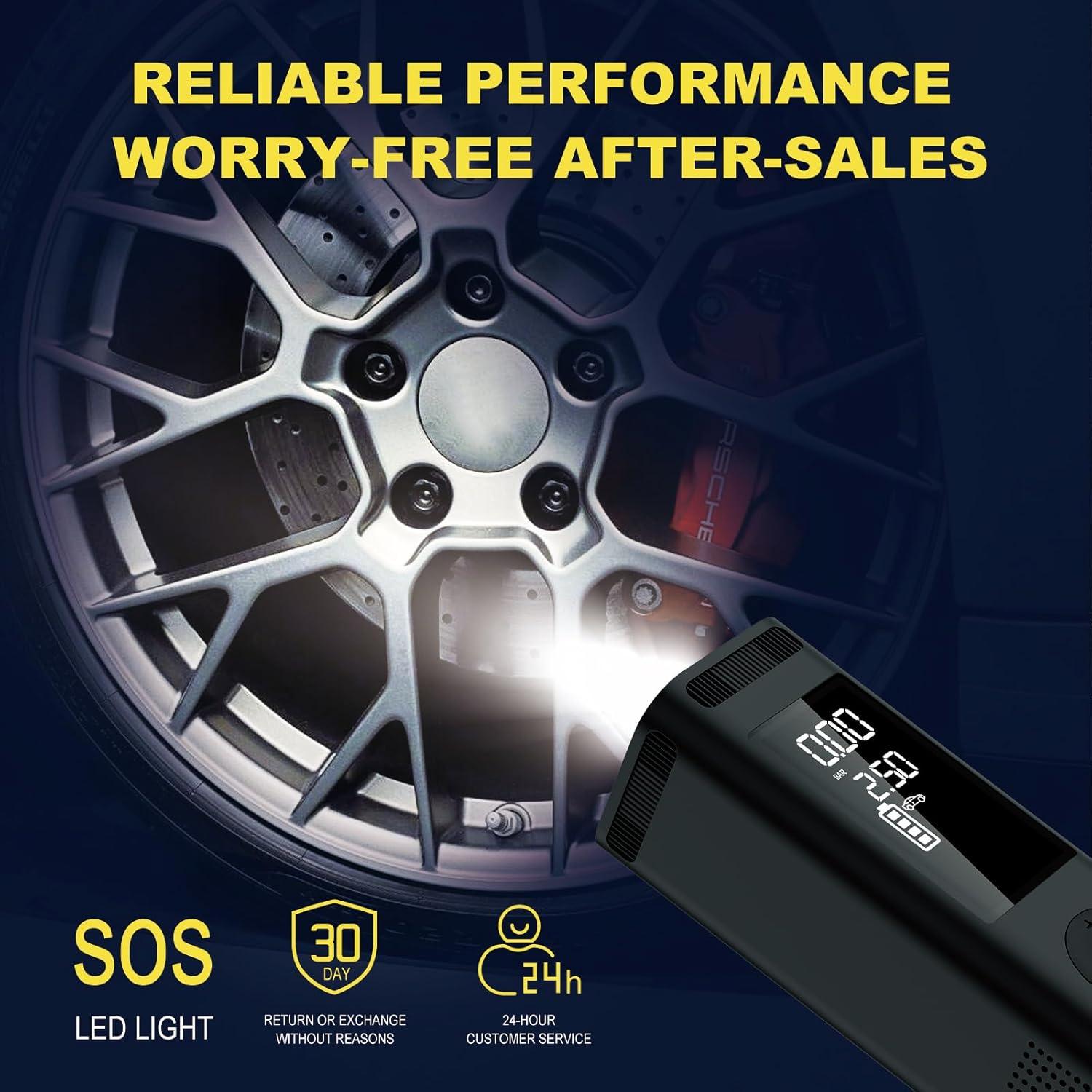 Compresor de Aire Portátil MLDMNHA 150 PSI Batería 6000mAh