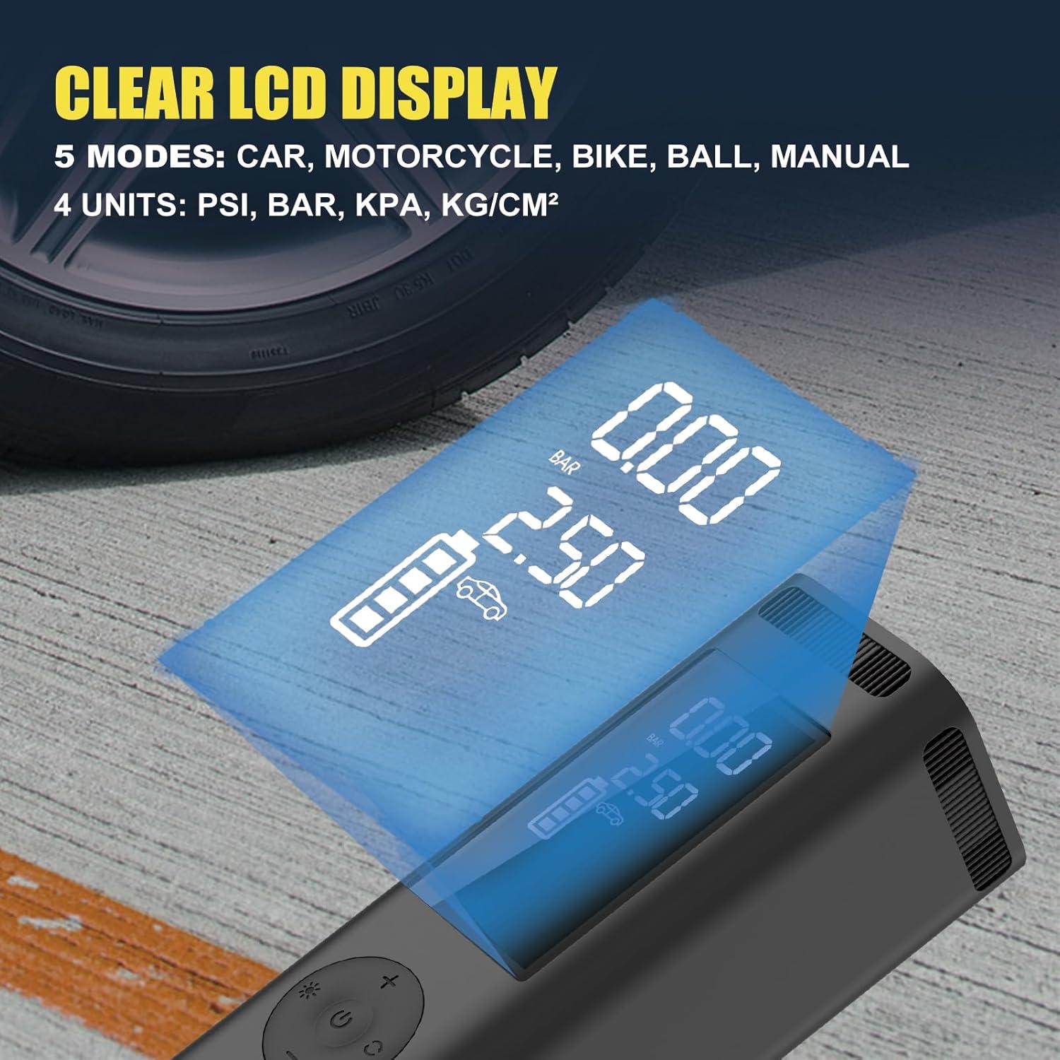 Compresor de Aire Portátil MLDMNHA 150 PSI Batería 6000mAh