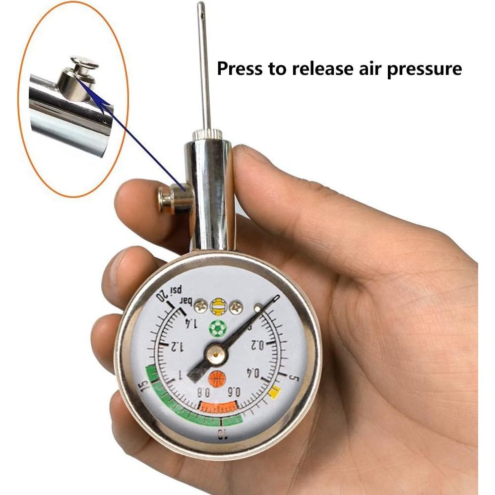 Manómetro de presión Firelong para balones deportivos - 1 kg