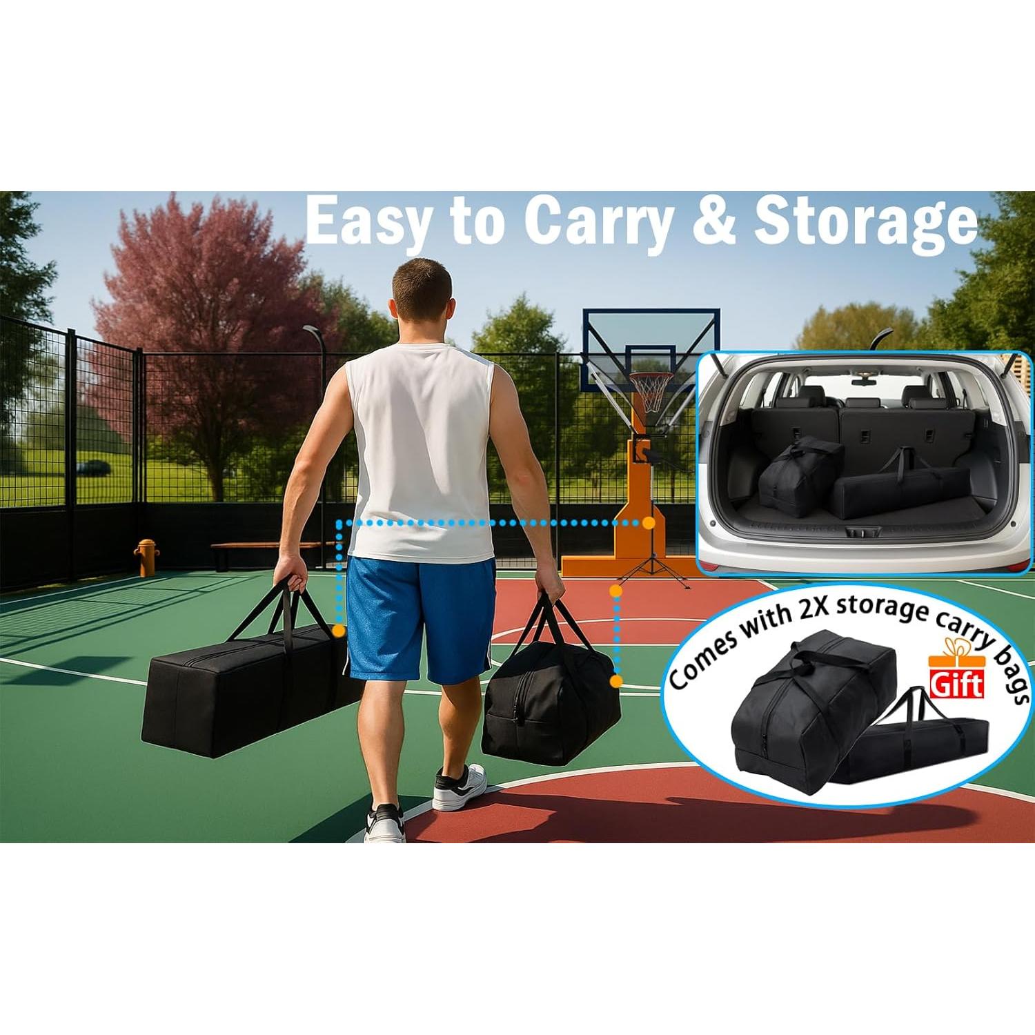 Rebotador de Baloncesto Soboyo 180 Grados Portátil para Entrenamiento