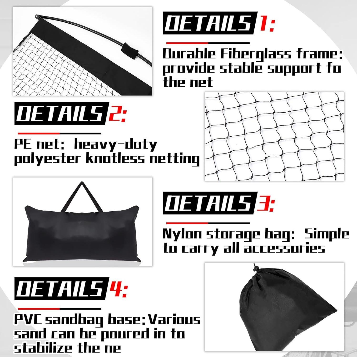 Rebotador de Baloncesto WinnerWhy SHQ2350 304x275x152cm Negro