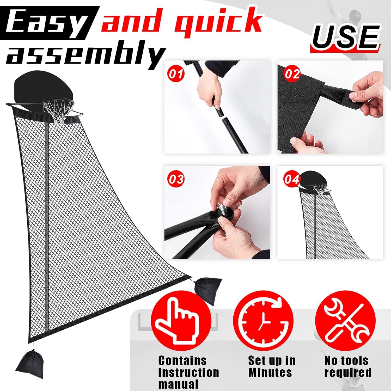 Rebotador de Baloncesto WinnerWhy SHQ2350 304x275x152cm Negro