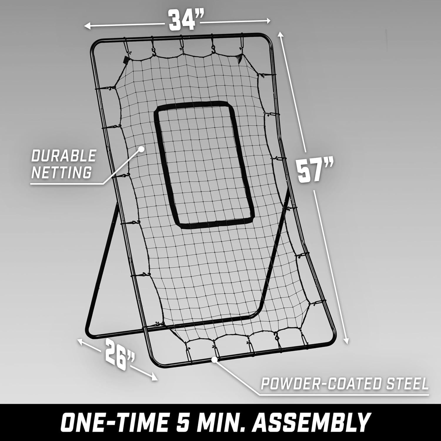 Rebotador de Béisbol y Softbol GoSports 1.52 x 0.91 m - Red de Lanzamiento