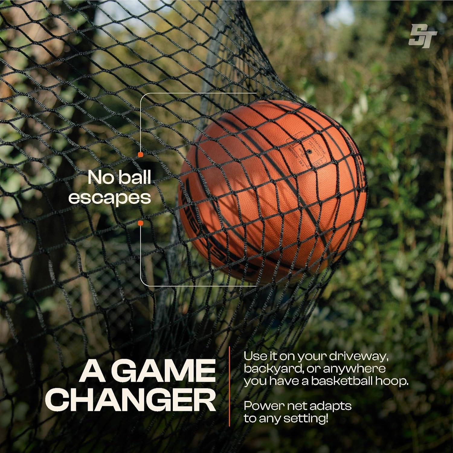 Red de Poder Marea Plateada para Baloncesto 2.74x3.96m