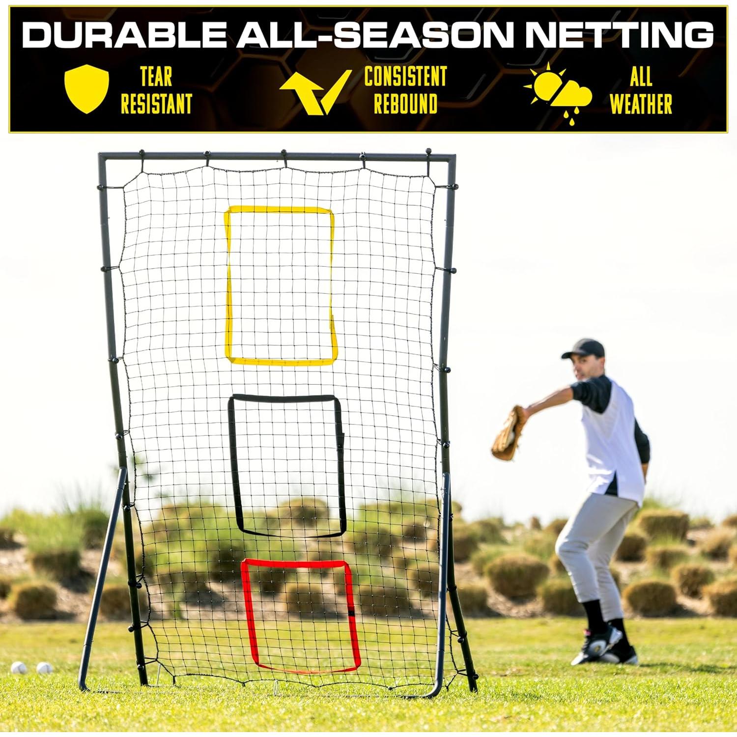 Rebotador de Béisbol y Softbol GoSports 182x122 cm con 3 Zonas