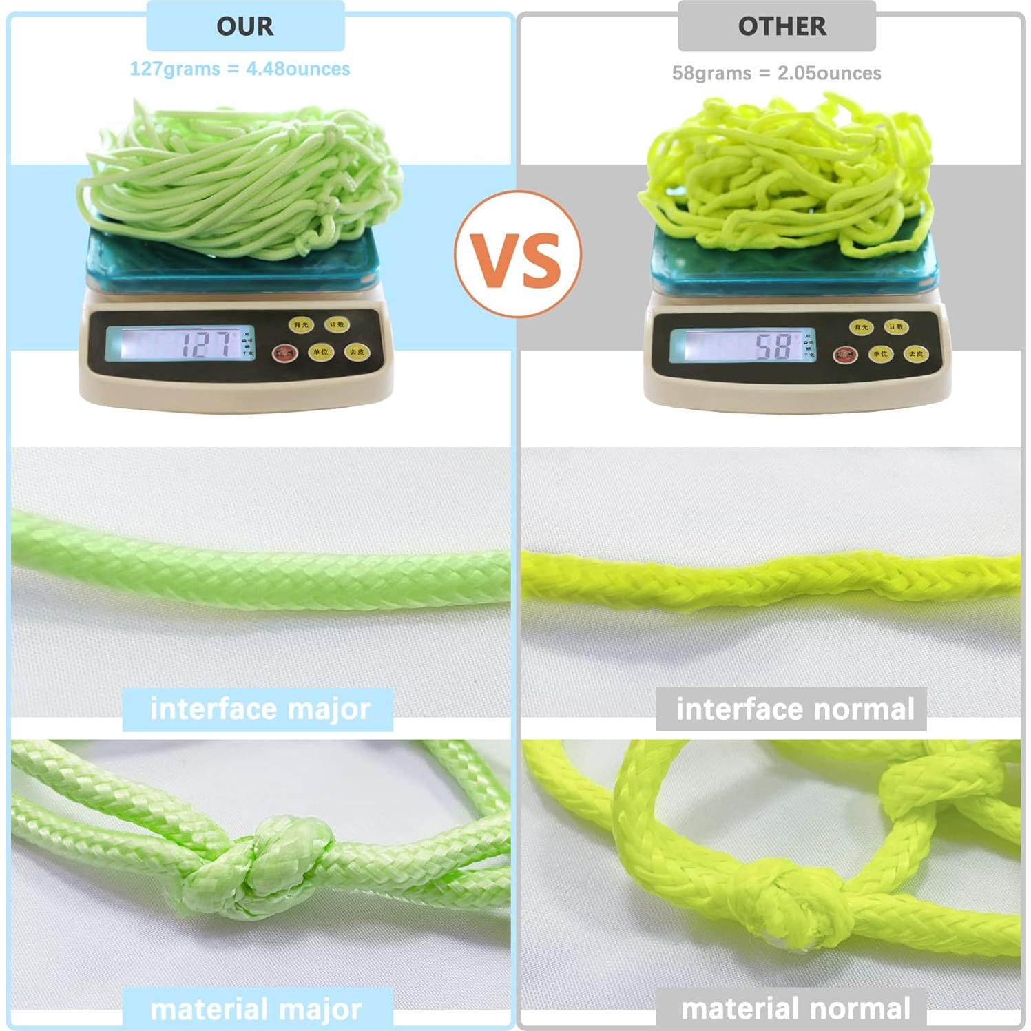 Red de Baloncesto Exterior Mr Warm 001 Verde Fluorescente 12 Laços