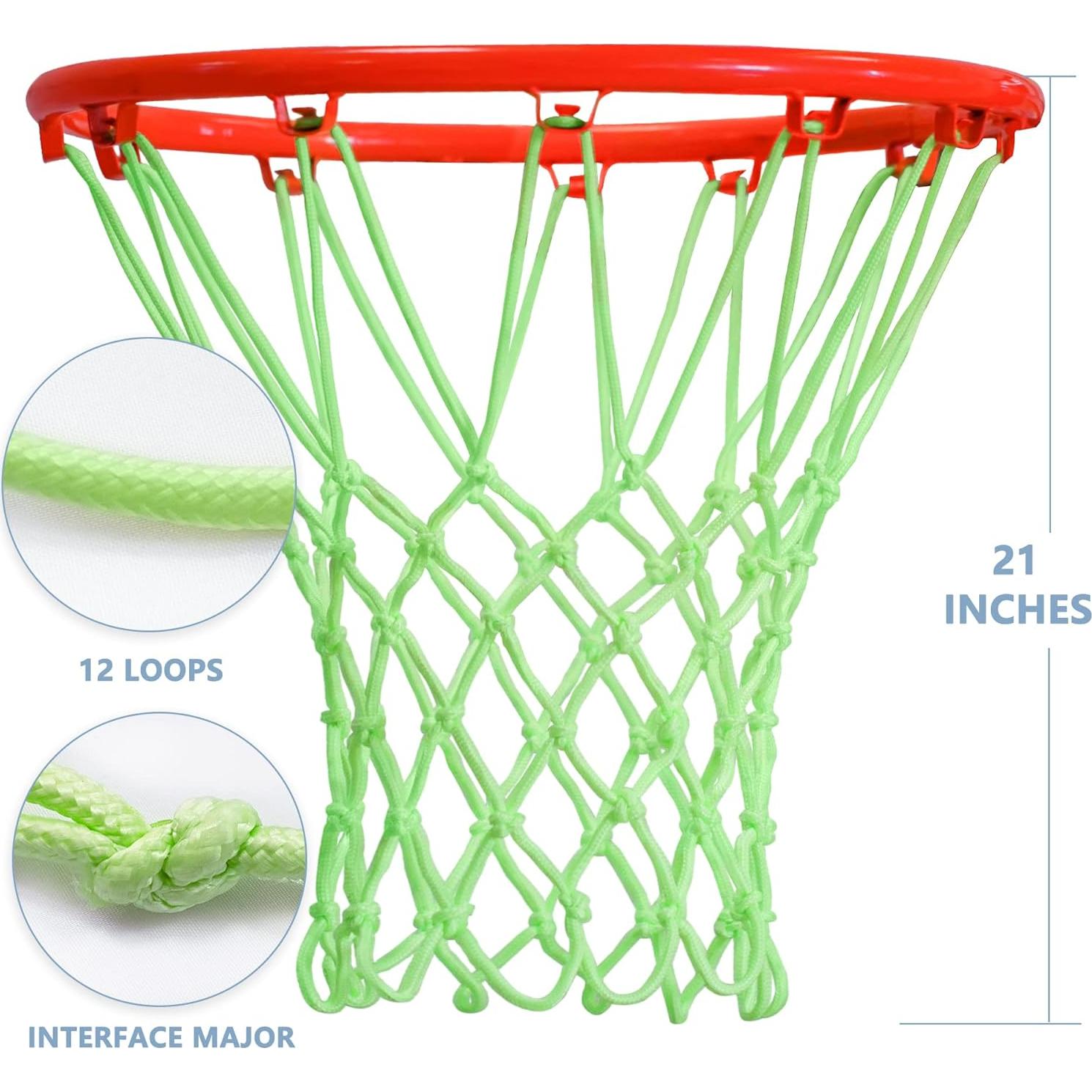 Red de Baloncesto Exterior Mr Warm 001 Verde Fluorescente 12 Laços