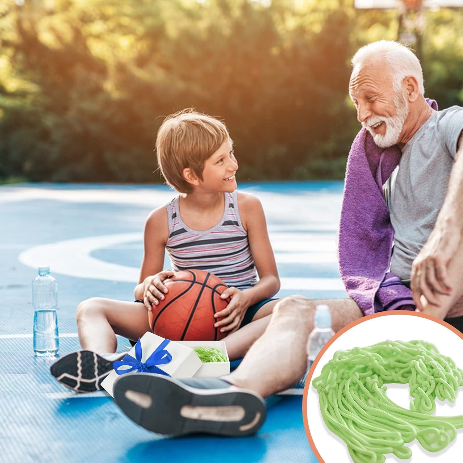 Red de Baloncesto Exterior Mr Warm 001 Verde Fluorescente 12 Laços