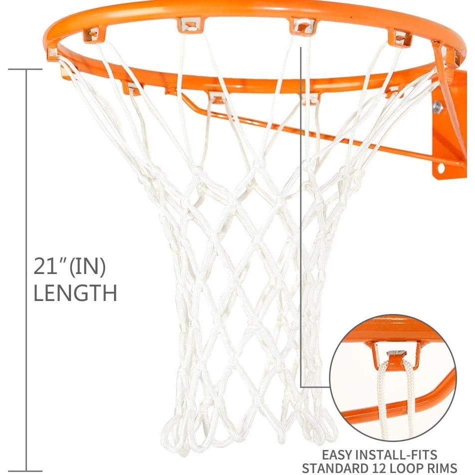 Red de Baloncesto Spring Meow 2024, Alta Resistencia, 12 Lazos