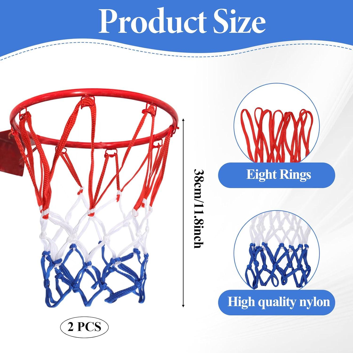 Red de Aro de Baloncesto Mini EupHHonycs 30.5cm 2 Piezas