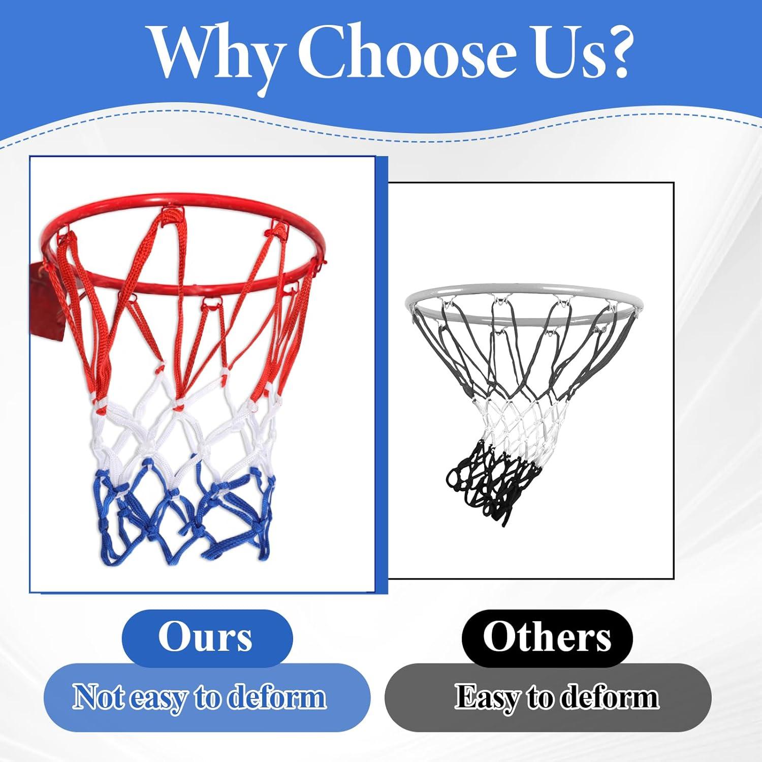 Red de Aro de Baloncesto Mini EupHHonycs 30.5cm 2 Piezas