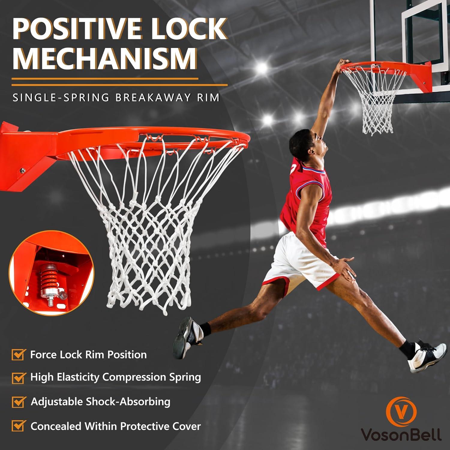 Aro de Baloncesto VosonBell 18" Resorte Simple Naranja