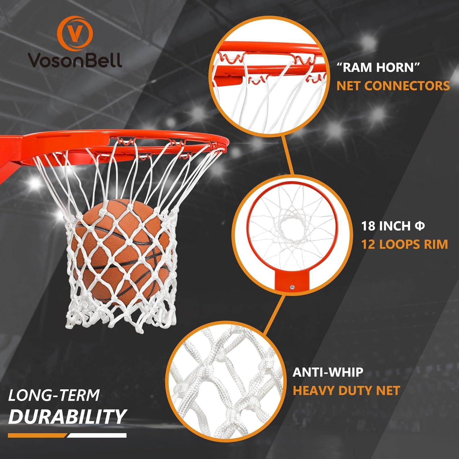 Aro de Baloncesto VosonBell 18" Resorte Simple Naranja