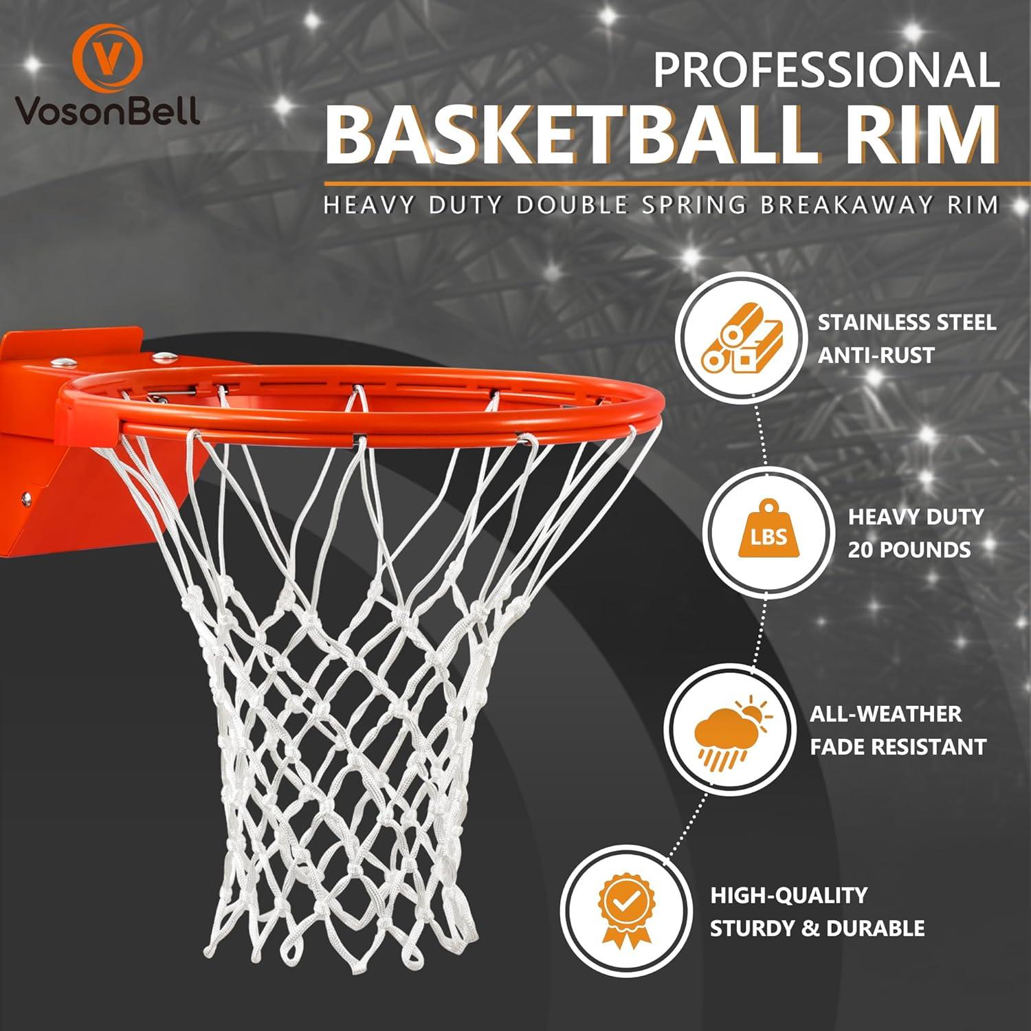 Aro de Baloncesto VosonBell 18" Doble Resorte Alta Resistencia