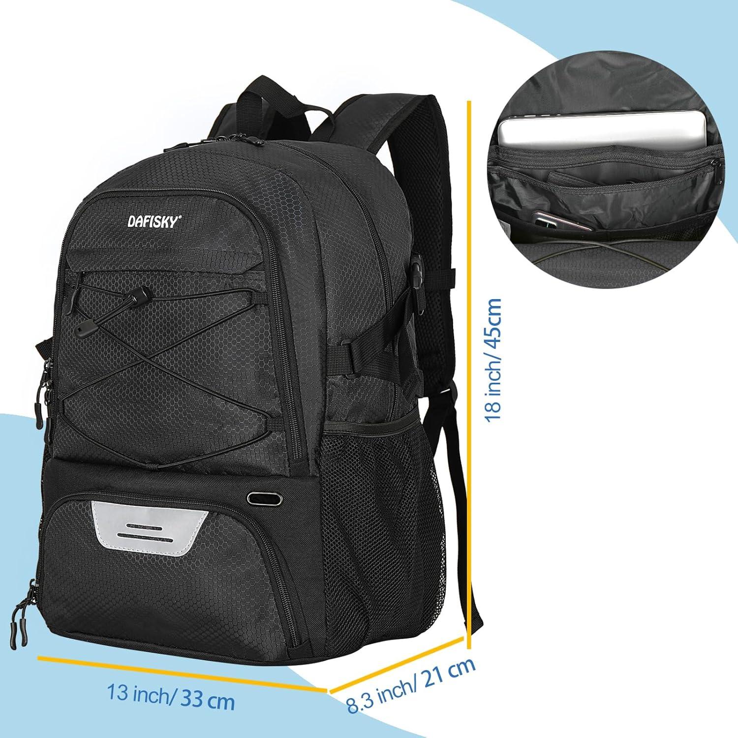 Mochila Deportiva DAFISKY para Baloncesto 30L - Compartimento para Pelota y Zapatos