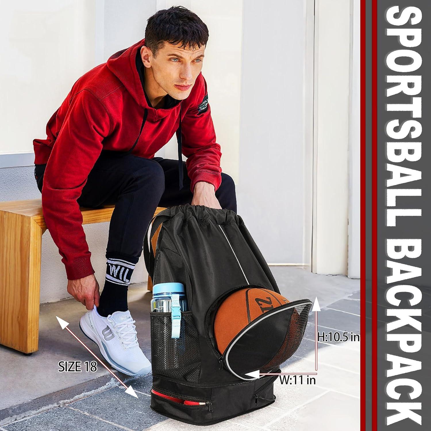 Mochila de Baloncesto SKAITU 45L con Compartimento para Zapatos