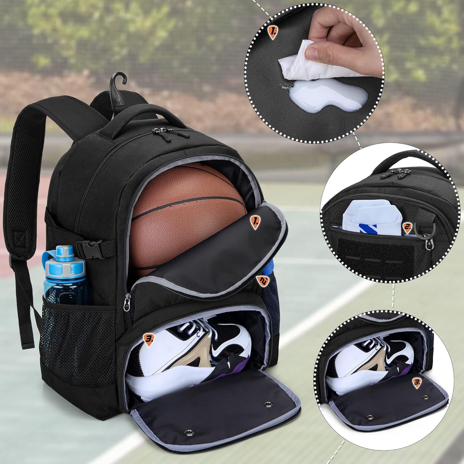 Mochila de Baloncesto DSLEAF con Compartimento para Zapatos