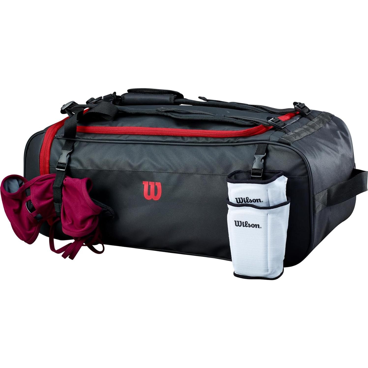 Bolsa de Deporte Wilson WTH132190 - Negro/Rojo, 77.6x29.5cm
